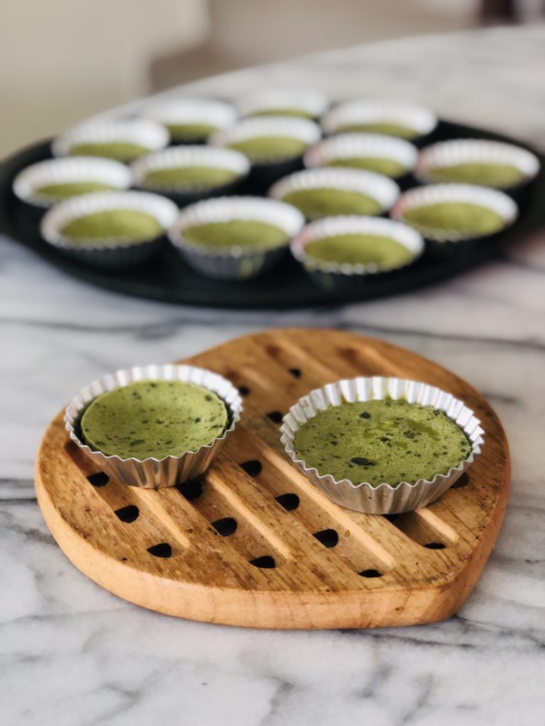 freshly baked mochi muffins