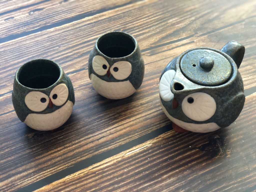 owl tea set