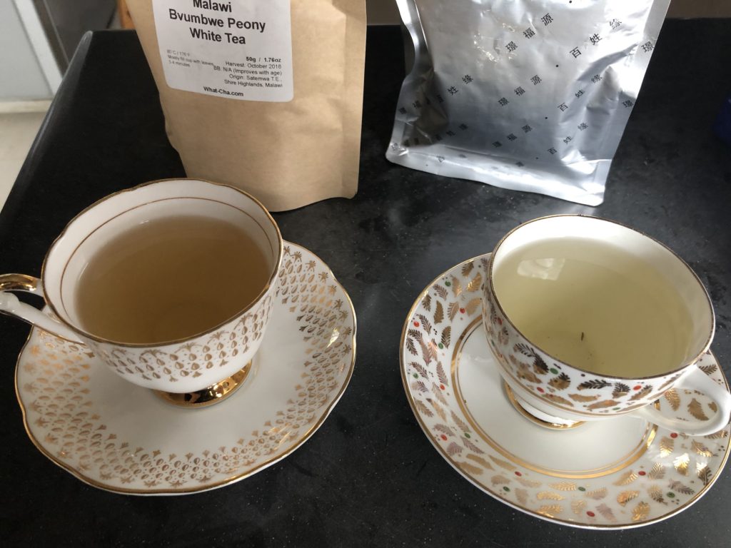 Peony White Tea First Steep Comparison